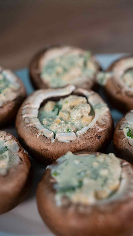 Gefüllte Champignons