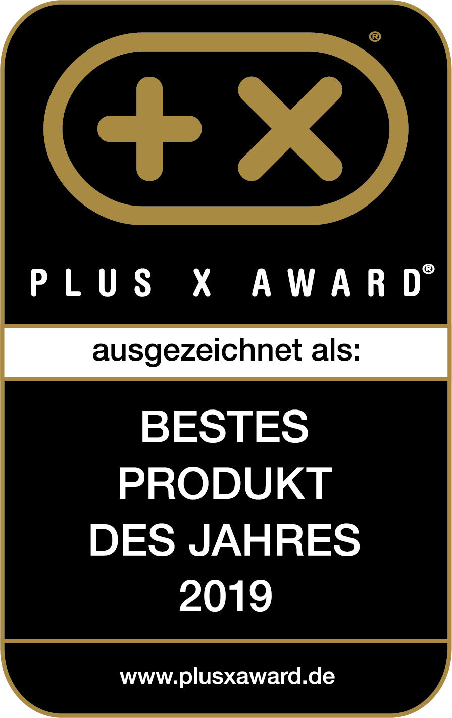 Schwarz-goldenes Plus.