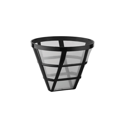 Der Unold Dauerfilter für KAFFEEAUTOMAT Easy Black 28025 ist ein wiederverwendbarer, konischer Kaffeefilter mit schwarzem Kunststoffrahmen und feinmaschigen Seitenwänden für eine effiziente Filterung des Kaffeesatzes.